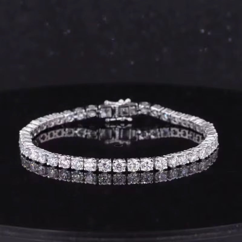 PRE-ORDER | 7inch DEF VVS 5CTW WHITE or GOLD TENNIS BRACELET